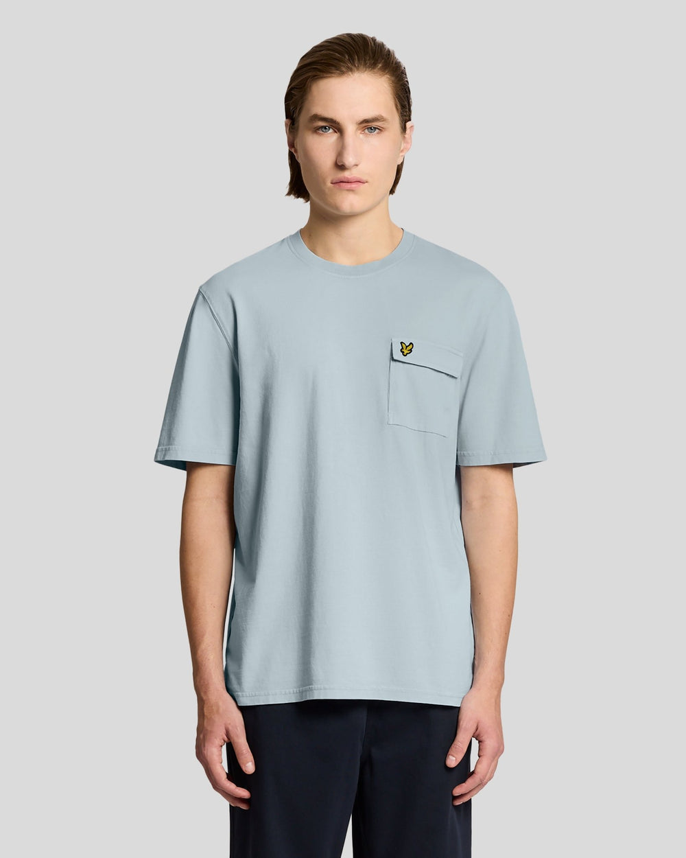 Lyle & Scott Mens Cargo Pocket T-Shirt | Opal Blue