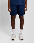 Lyle & Scott Mens Sports Embossed Logo Football Shorts | Navy Peony