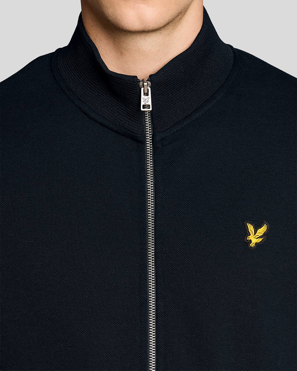 Lyle & Scott Mens Cotton Blend Track Jacket | Dark Navy