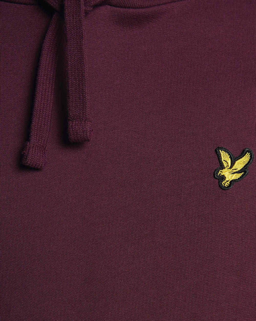 Lyle & Scott Mens Loopback Cotton Hoodie | Burgundy
