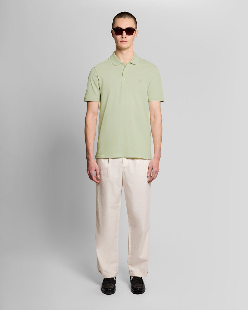 Lyle & Scott Mens Superfine Cotton Polo Shirt | Tender Greens
