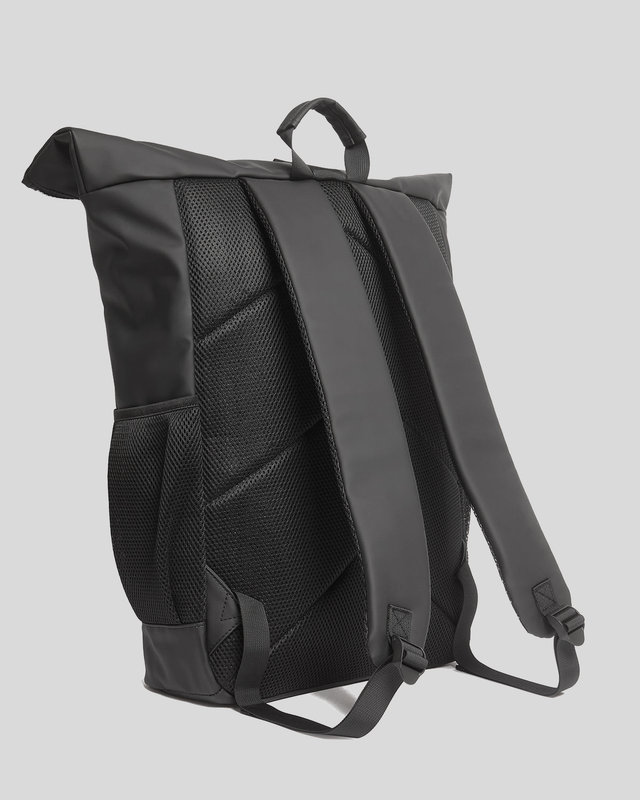 Lyle & Scott Weather Resistant Roll Top Bag | Jet Black
