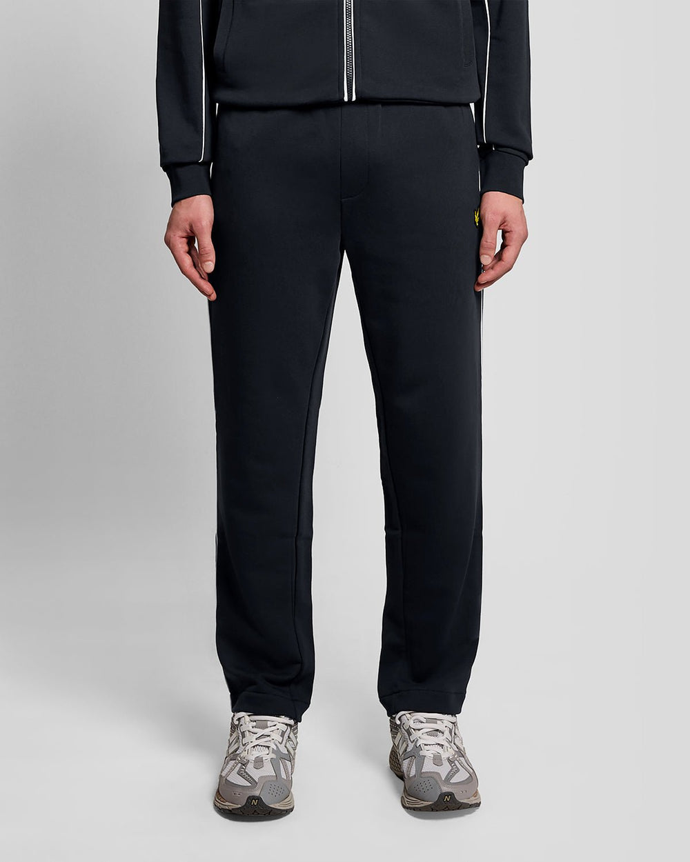 Lyle & Scott Mens Straight Leg Piped Track Pants | Dark Navy