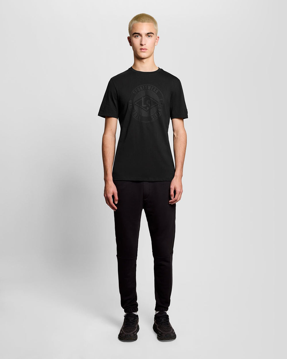 Lyle & Scott Mens Sports Redefined Graphic Logo T-Shirt | Jet Black
