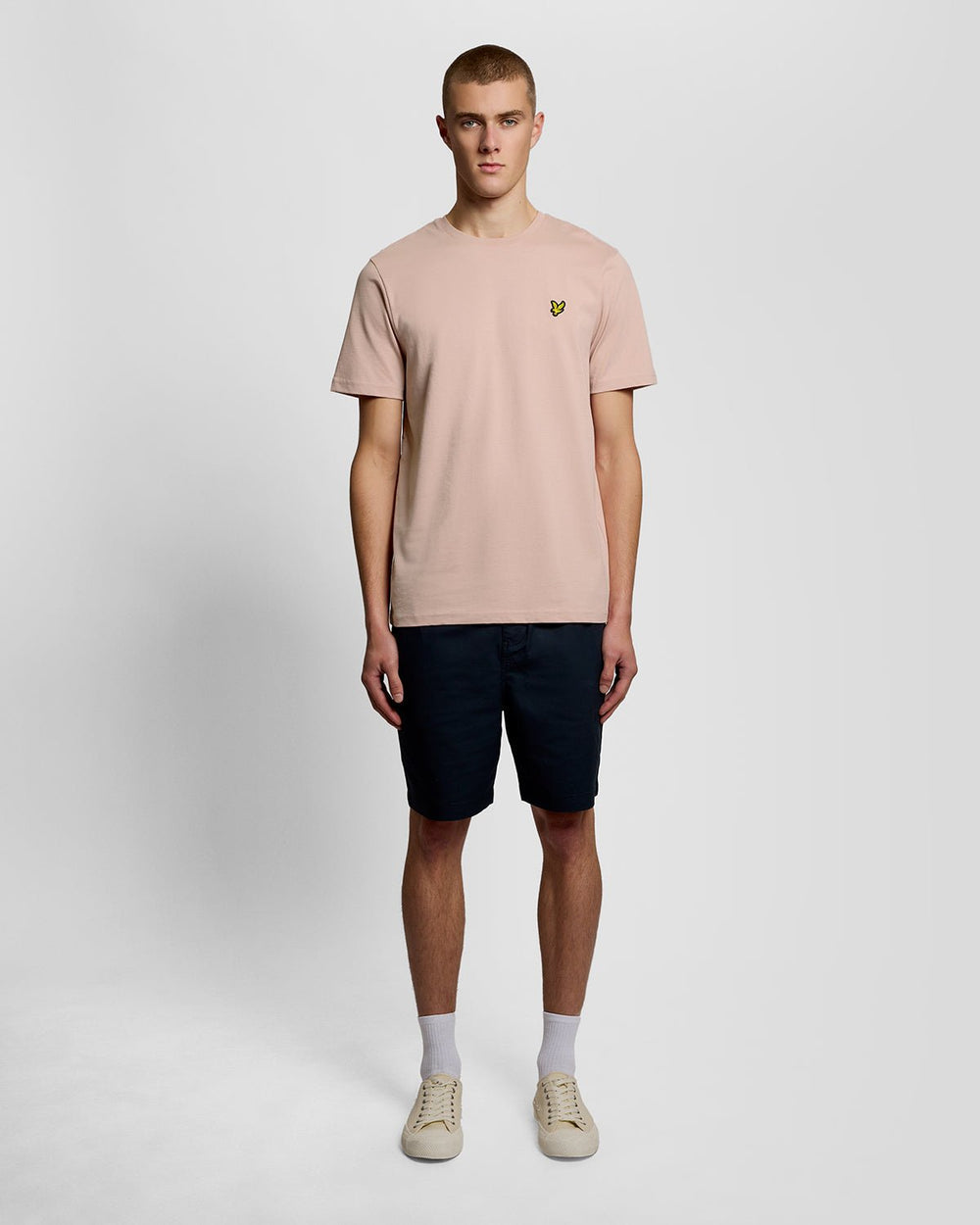 Lyle & Scott Mens Cotton Crew Neck T-Shirt | Pink Grapefruit