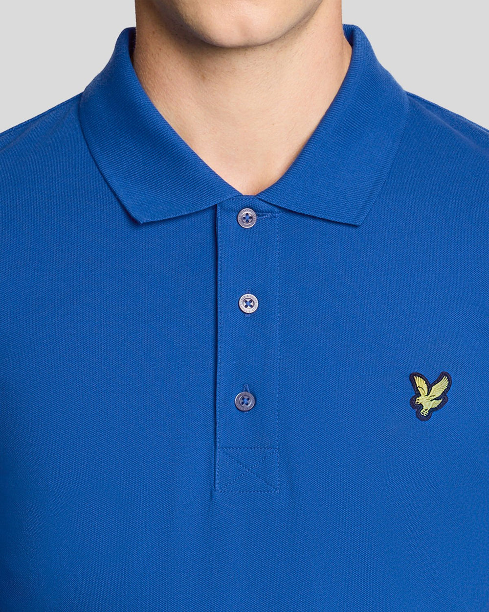 Lyle & Scott Mens Cotton Polo Shirt | Lucid Blue