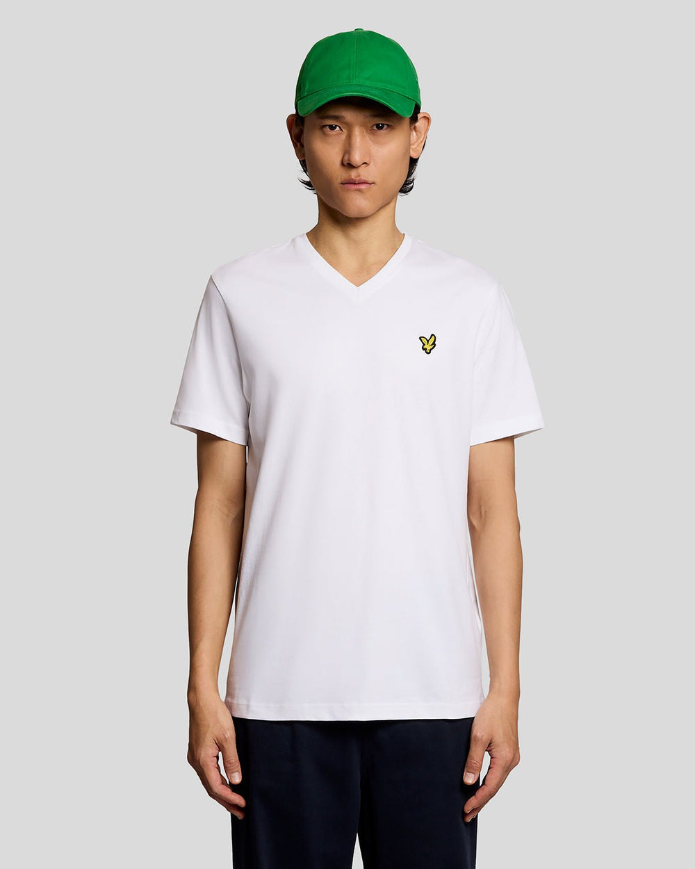 Lyle & Scott Mens Cotton V-Neck T-Shirt | White