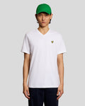 Lyle & Scott Mens Cotton V-Neck T-Shirt | White