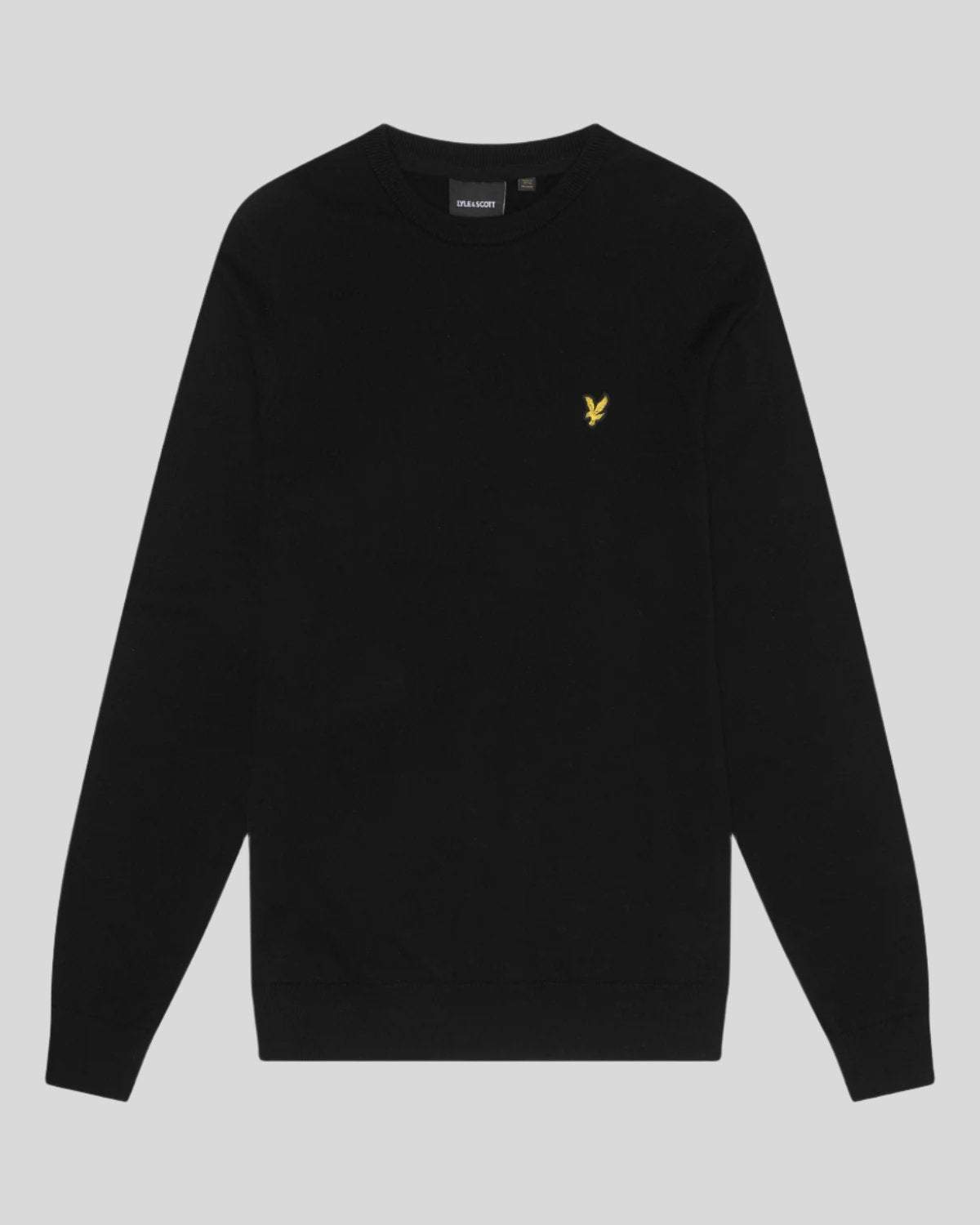 Lyle & Scott Mens Cotton Crew Neck Jumper | Jet Black
