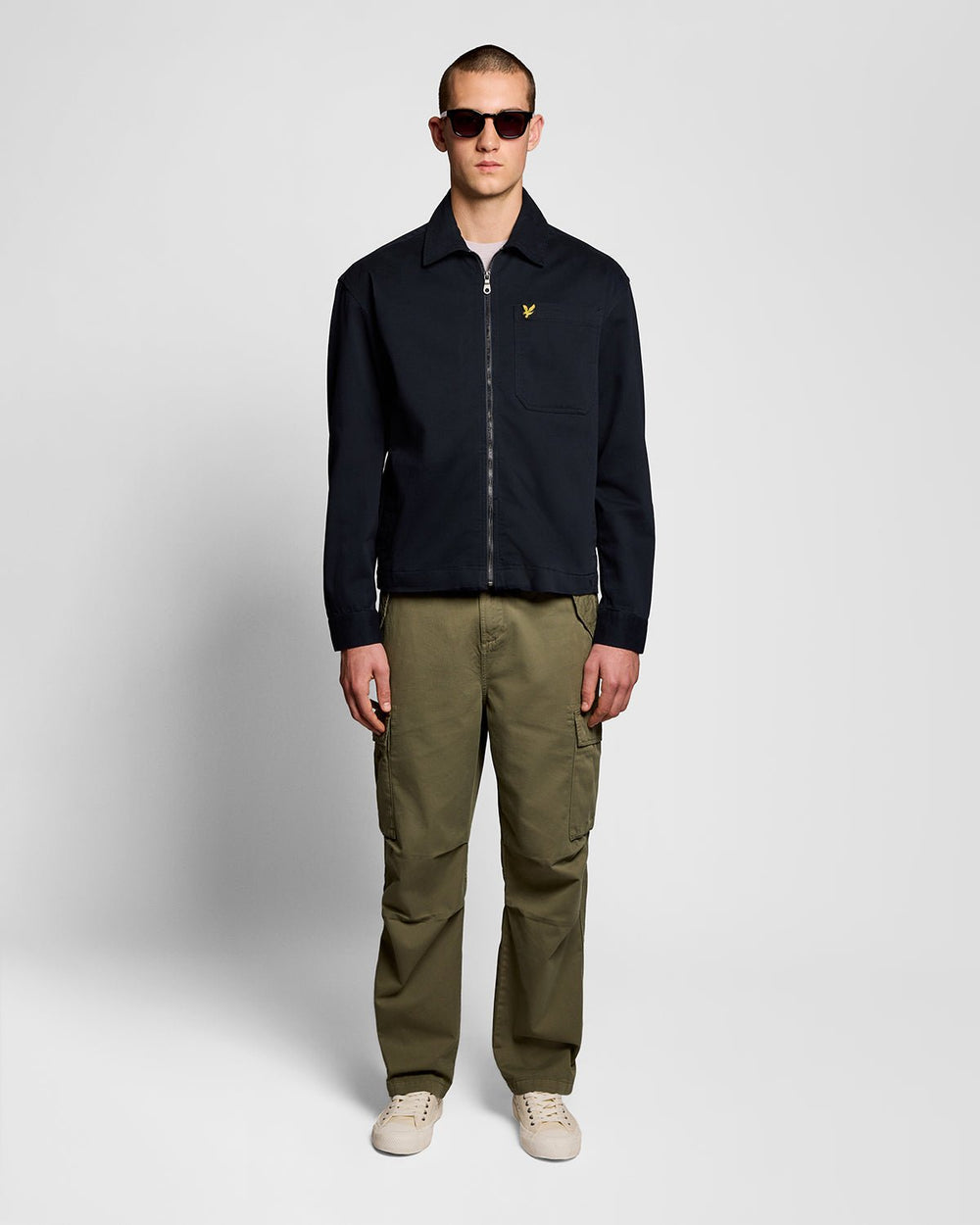 Lyle & Scott Mens Lightweight Enzyme Wash Overshirt | Dark Navy