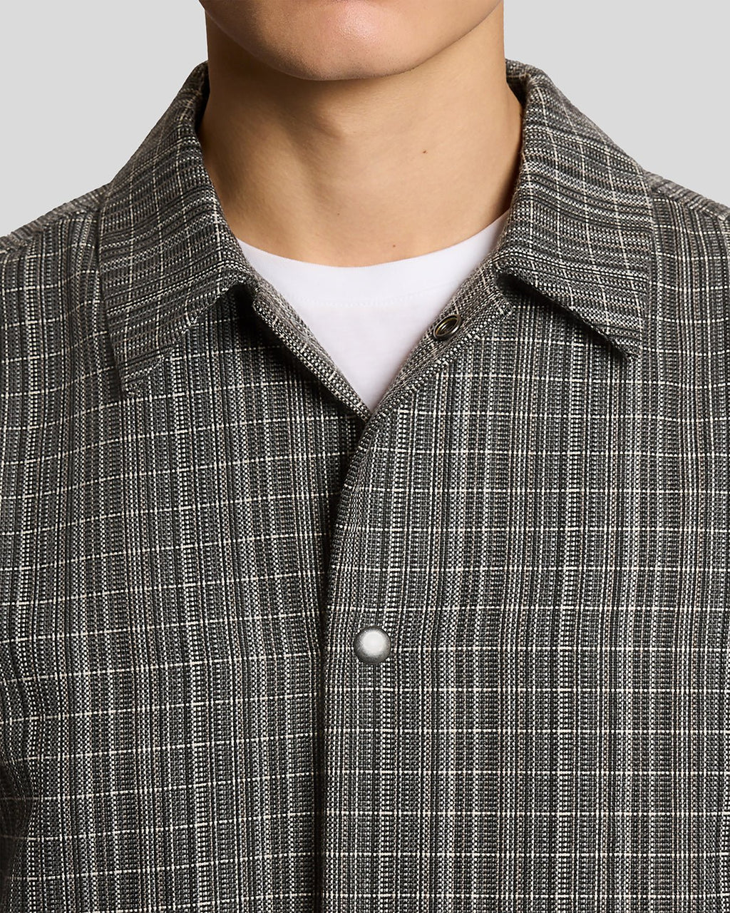 Lyle & Scott Mens Lightweight Check Overshirt | Lacquer
