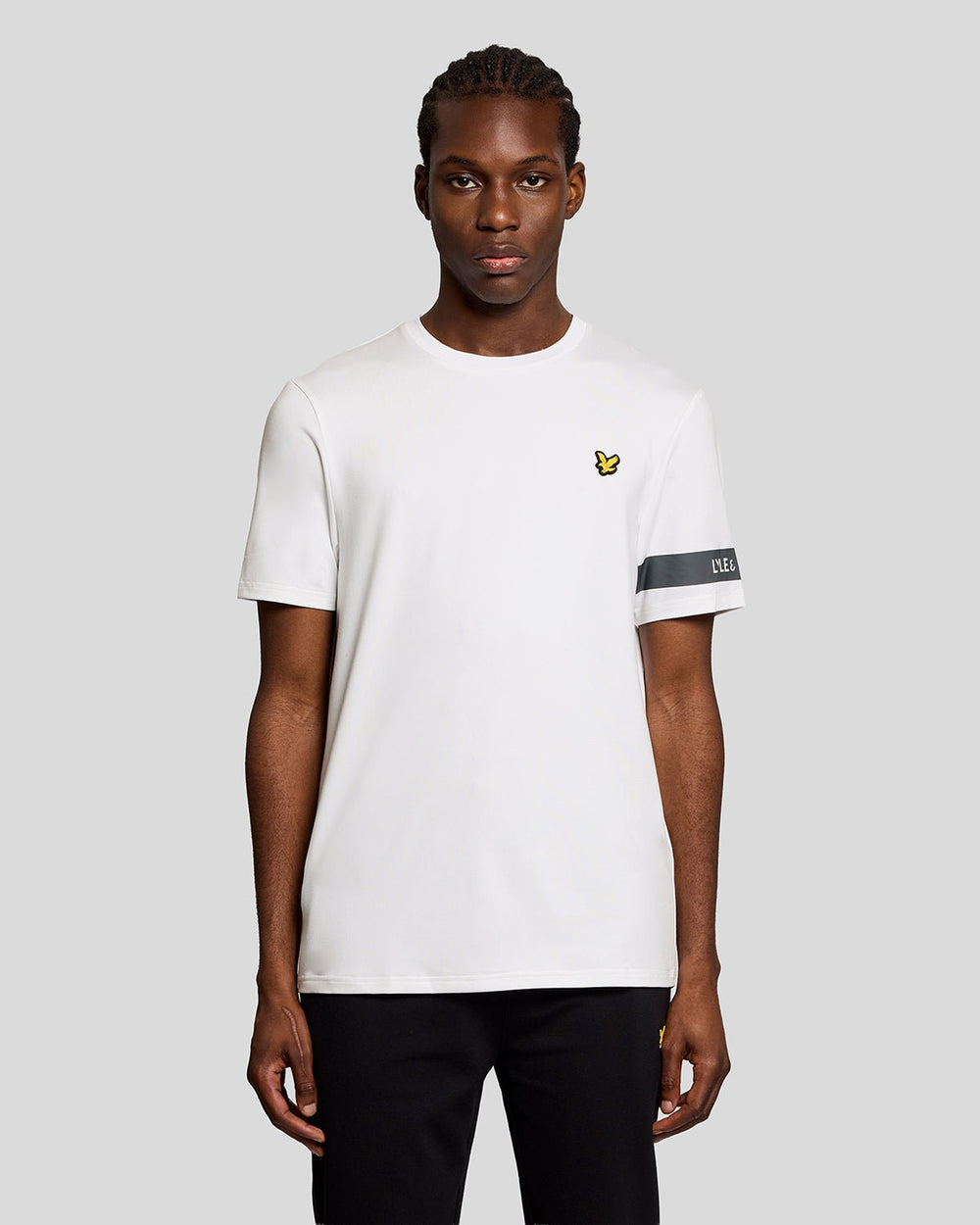Lyle & Scott Mens Sports Sleeve Detail T-Shirt | White