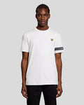 Lyle & Scott Mens Sports Sleeve Detail T-Shirt | White