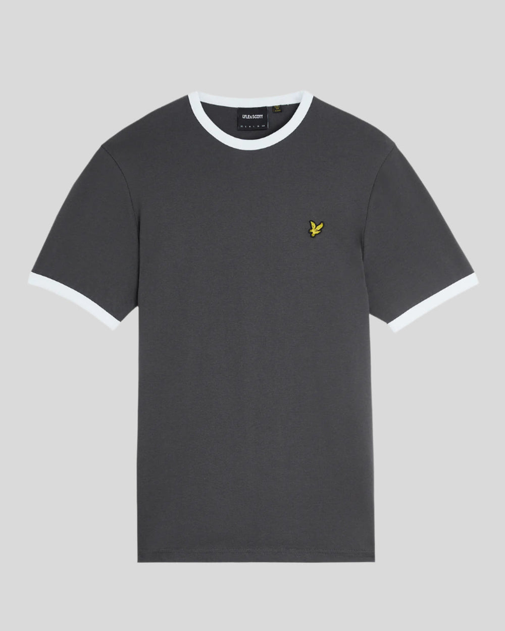 Lyle & Scott Mens Ringer T-Shirt | Gunmetal White