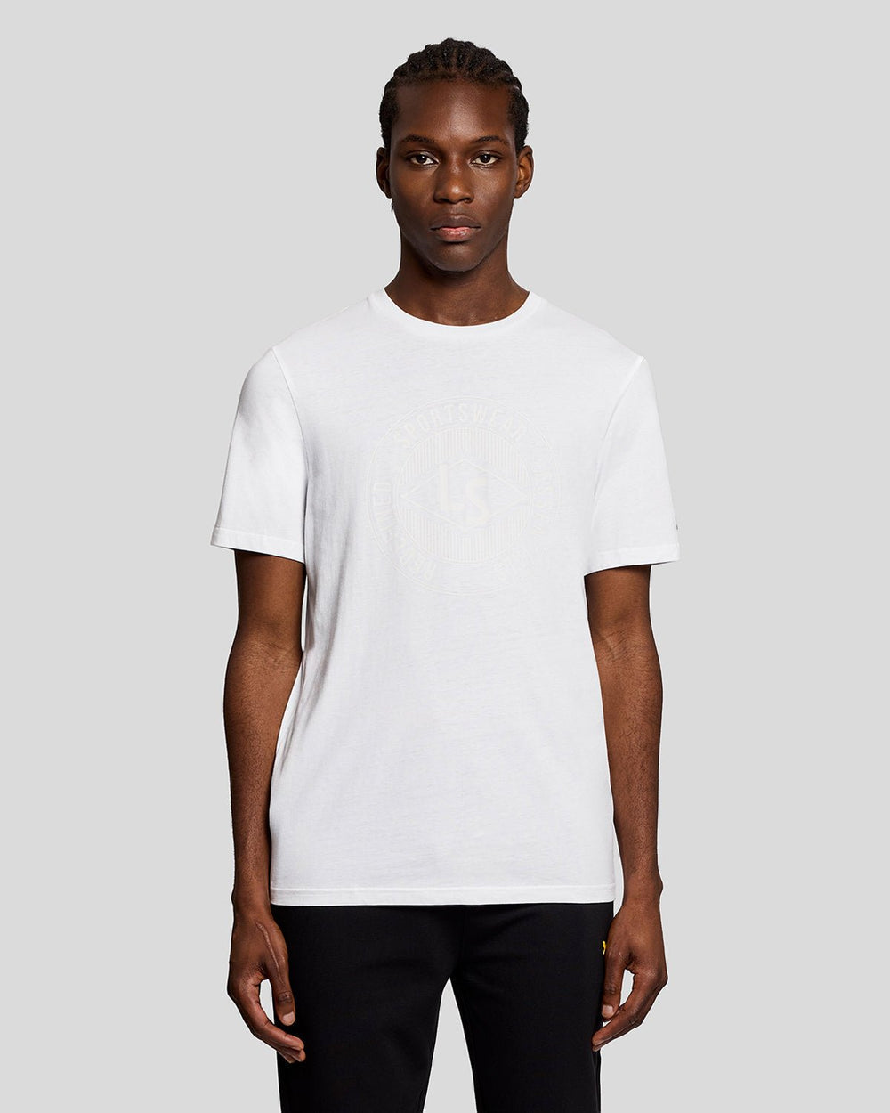 Lyle & Scott Mens Sports Redefined Graphic Logo T-Shirt | White