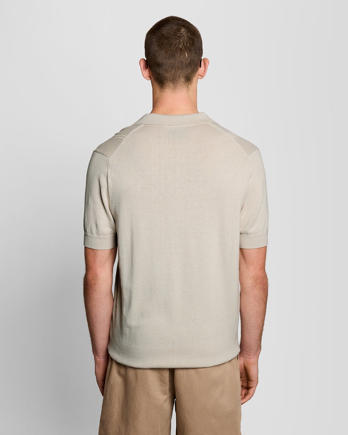 Lyle & Scott Mens Open Collar Argyle Knitted Polo Shirt | Cove