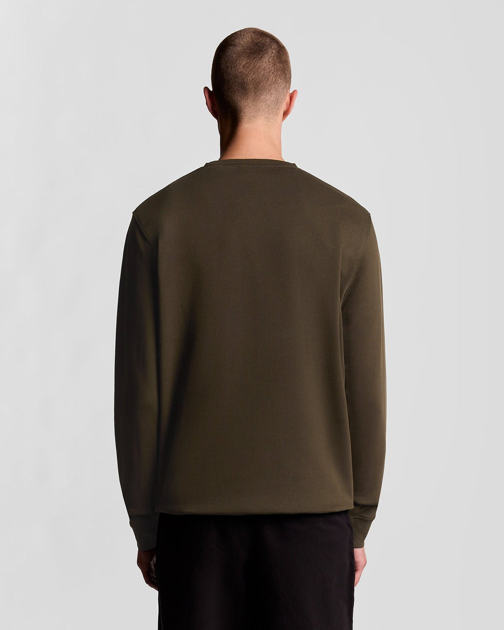 Lyle & Scott Mens Crew Neck Sweatshirt | Olive
