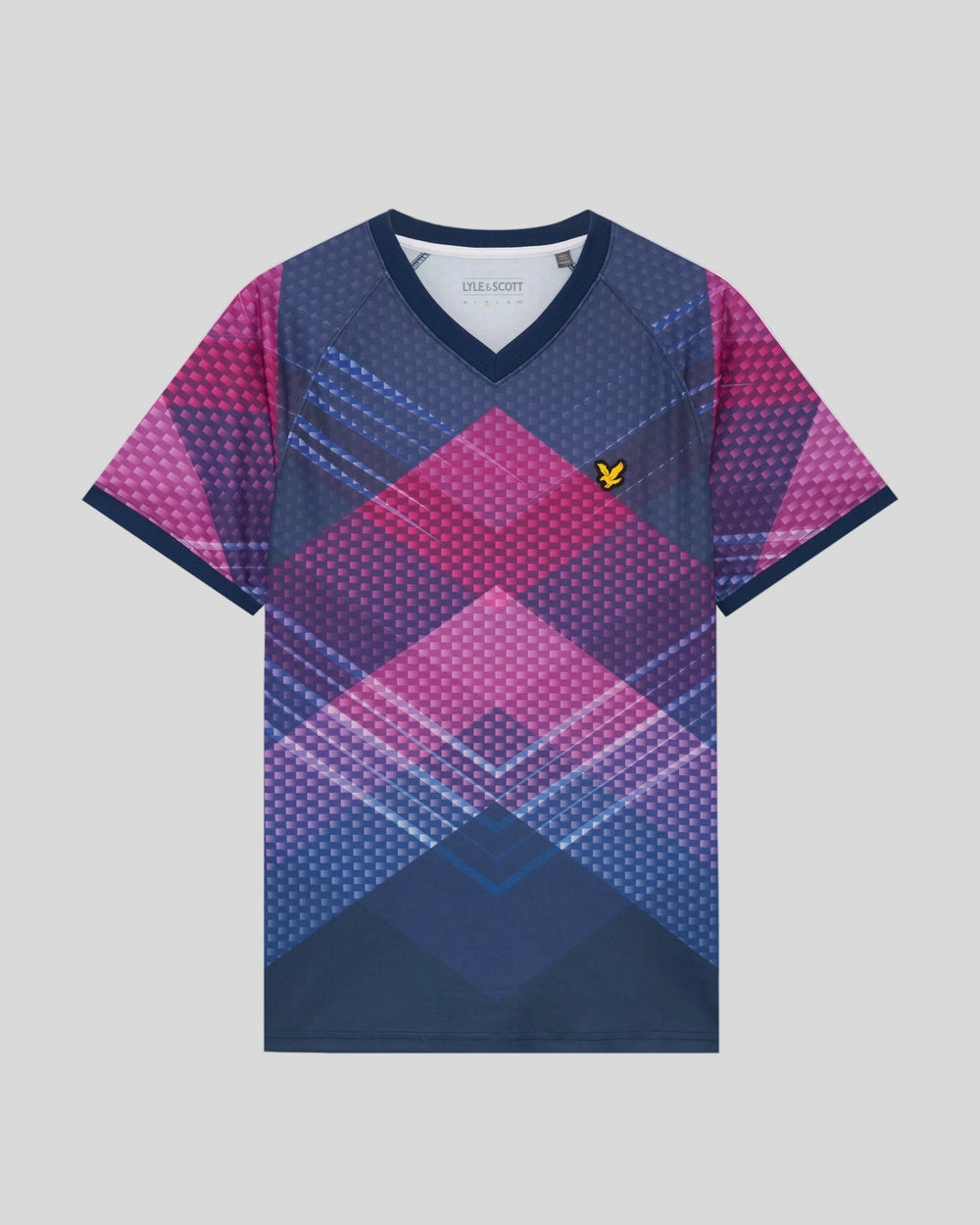 Lyle & Scott Mens Sports Chevron Football T-Shirt | Navy Peony