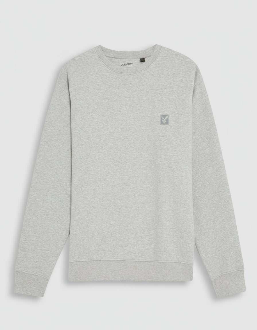 Lyle & Scott Mens Lounge Crew Neck Sweatshirt | Light Grey Marl