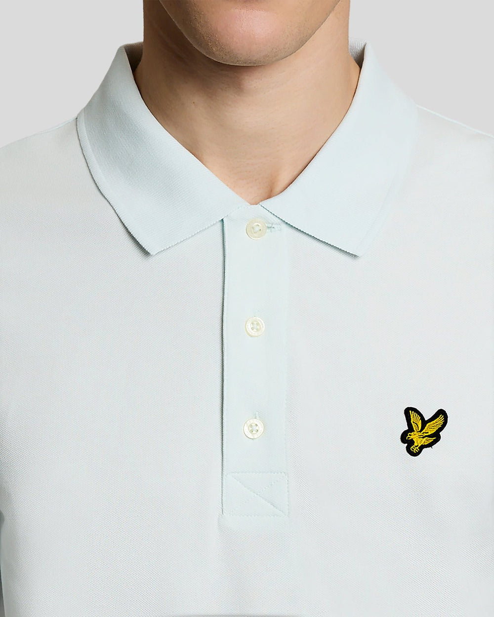 Lyle & Scott Mens Cotton Polo Shirt | Blue Ice