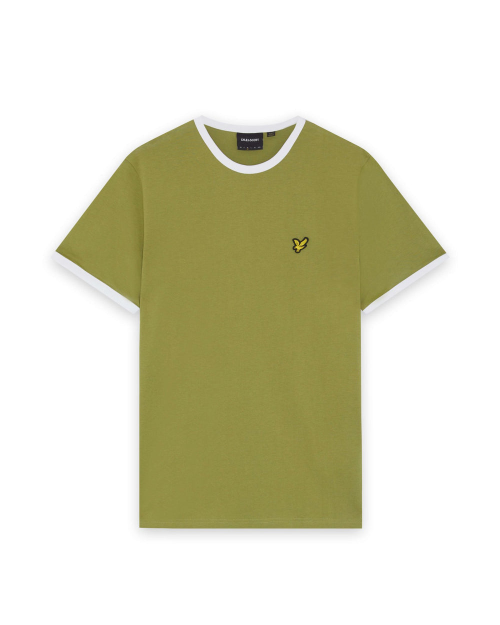 Lyle & Scott Mens Ringer T-Shirt | Shrub Green White