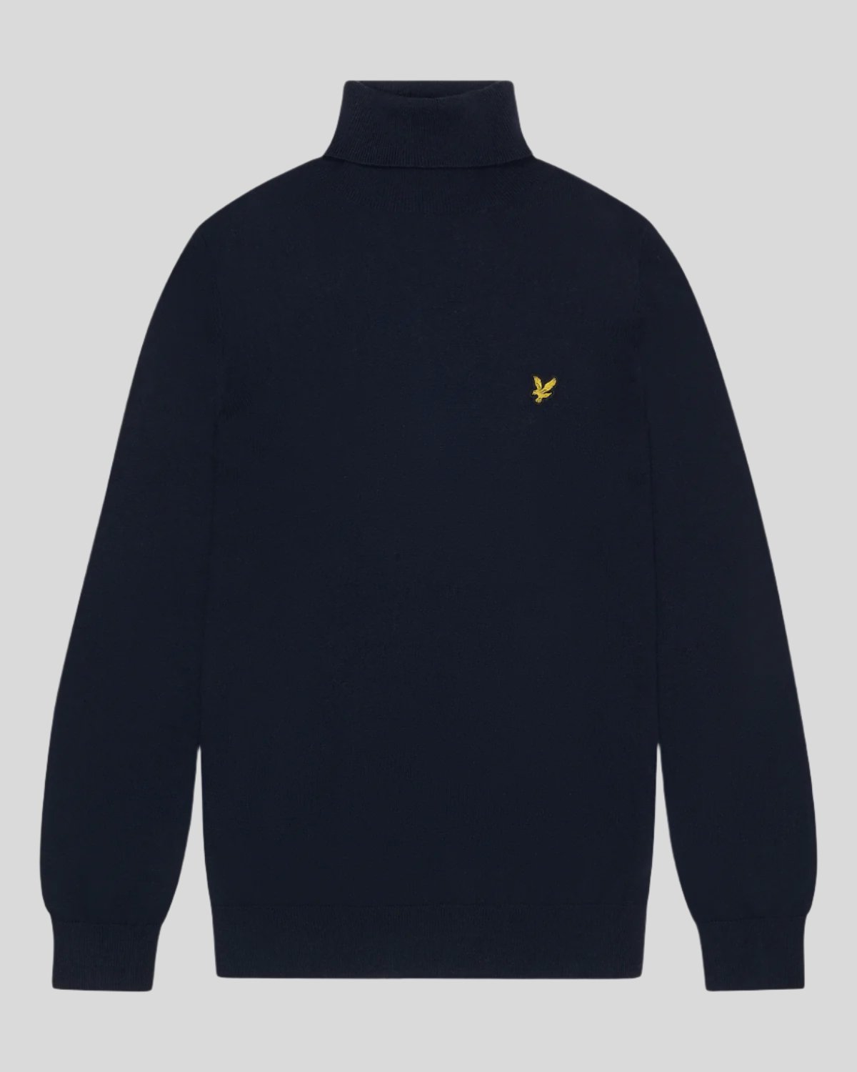 Lyle & Scott Mens Cotton Merino Turtleneck Jumper | Dark Navy