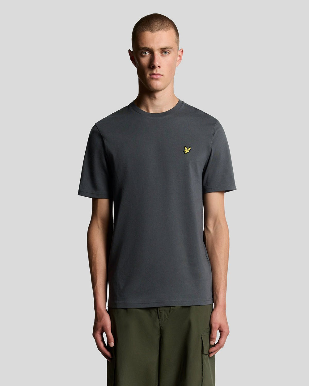 Lyle & Scott Mens Cotton Crew Neck T-Shirt | Gunmetal