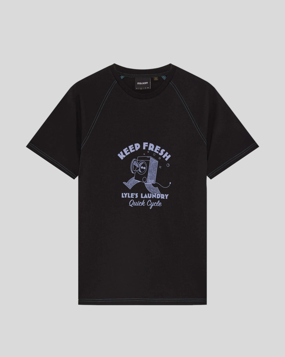 Lyle & Scott Mens Keep Fresh Chest Graphic T-Shirt | Jet Black