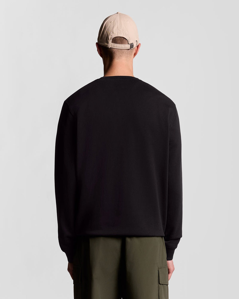 Lyle & Scott Mens Crew Neck Sweatshirt | Jet Black