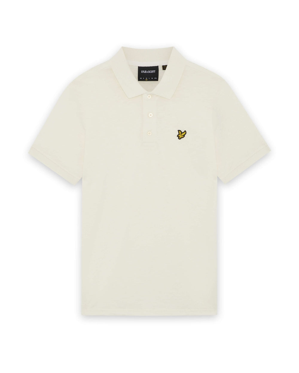Lyle & Scott Mens Fine Cotton Slub Polo Shirt | Ice Cream