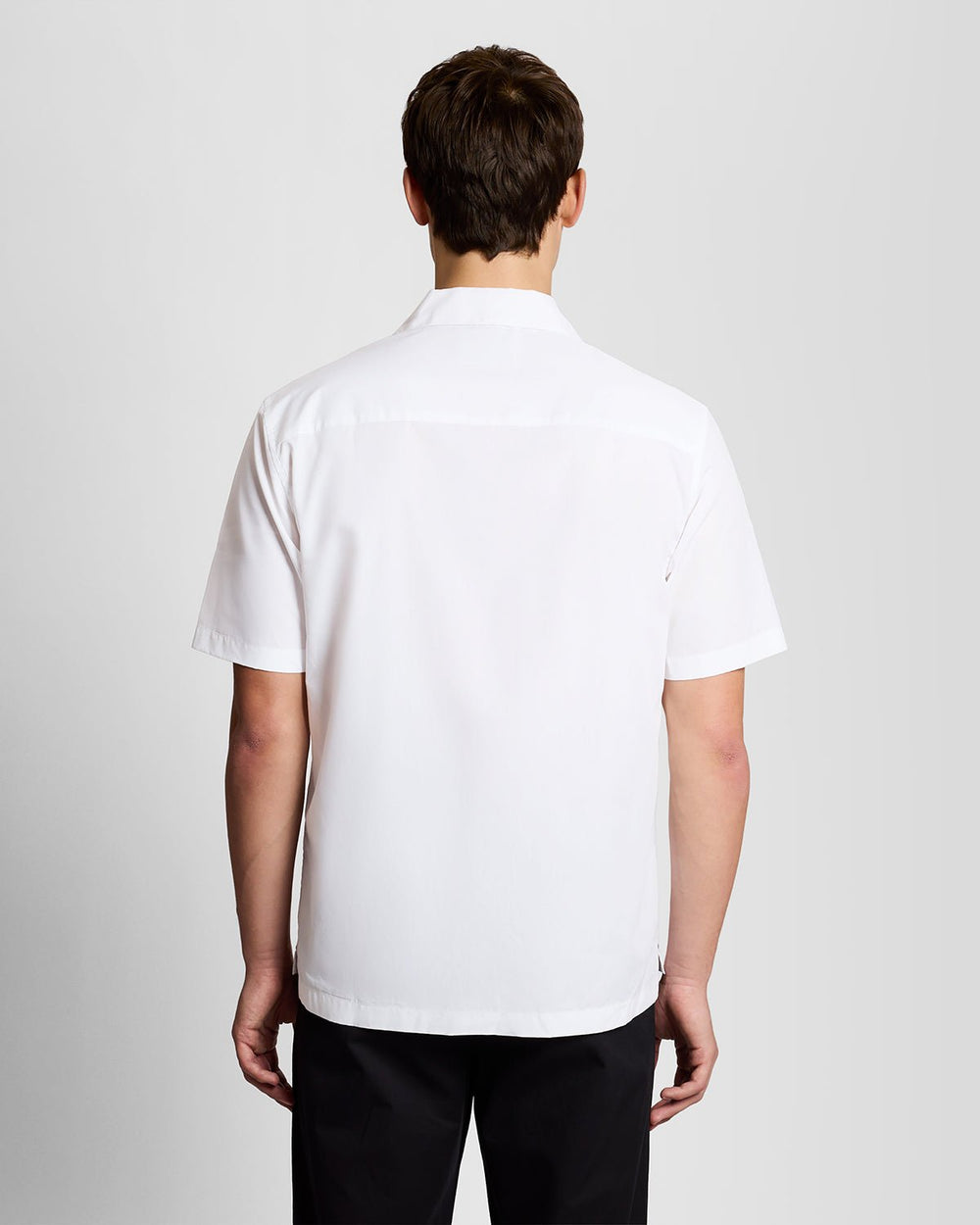 Lyle & Scott Mens Revere Collar Poplin Shirt | White