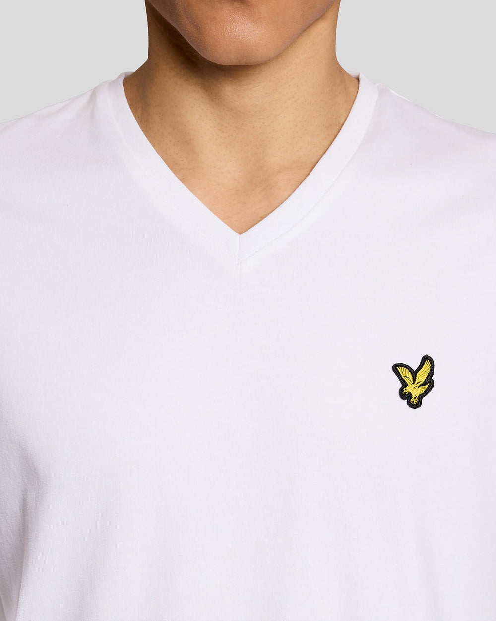 Lyle & Scott Mens Cotton V-Neck T-Shirt | White