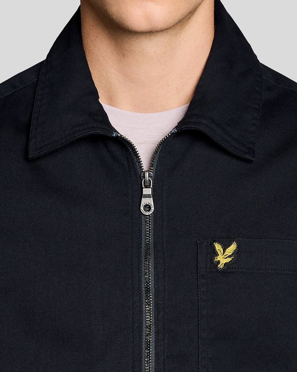Lyle & Scott Mens Lightweight Enzyme Wash Overshirt | Dark Navy