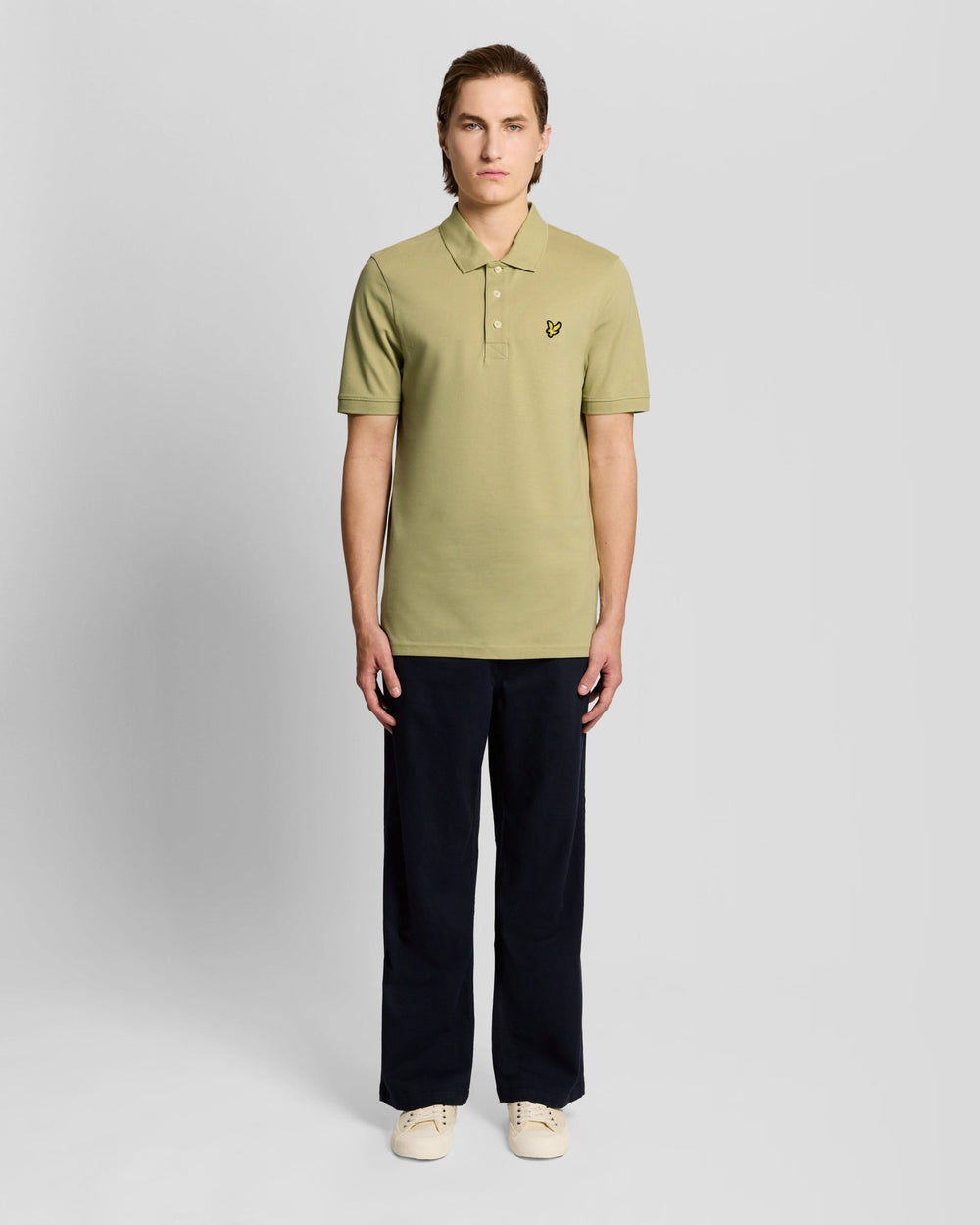 Lyle & Scott Mens Cotton Polo Shirt | Herb Green