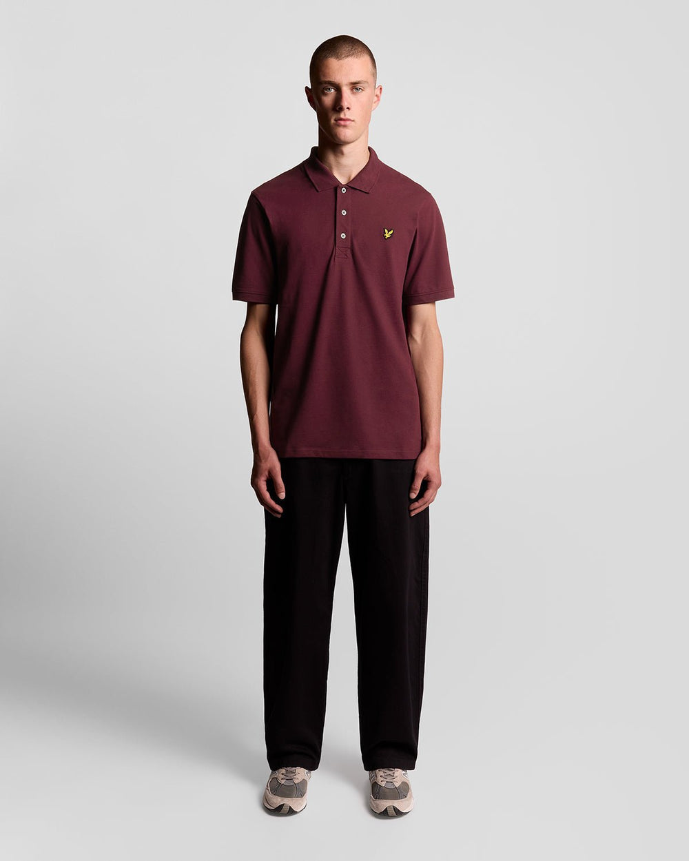 Lyle & Scott Mens Cotton Polo Shirt | Burgundy