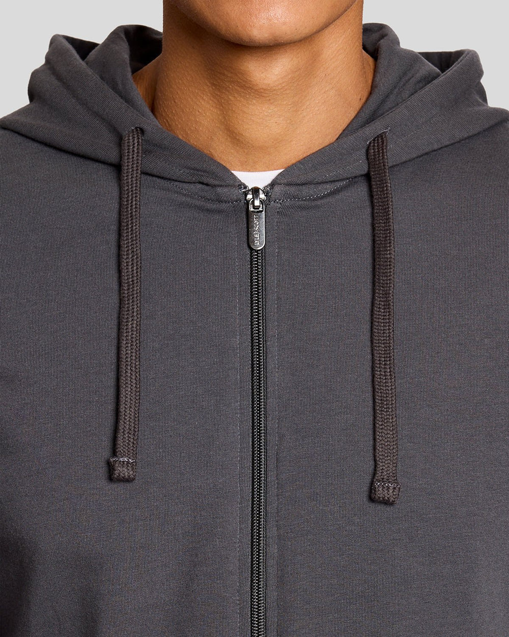 Lyle & Scott Mens Lightweight Lounge Zip Hoodie | Gunmetal