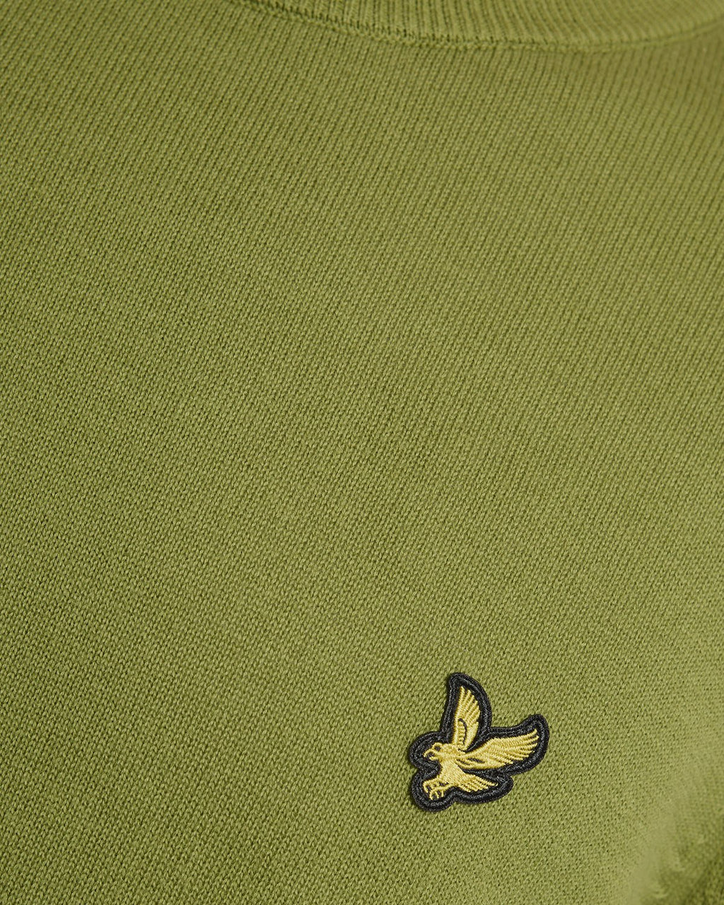 Lyle & Scott Mens Cotton Crew Neck Jumper | Shrub Green