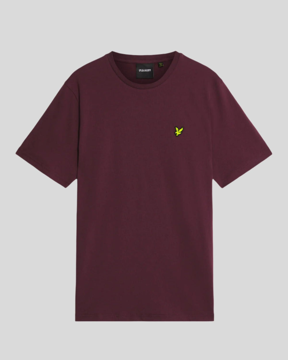 Lyle & Scott Mens Cotton Crew Neck T-Shirt | Burgundy