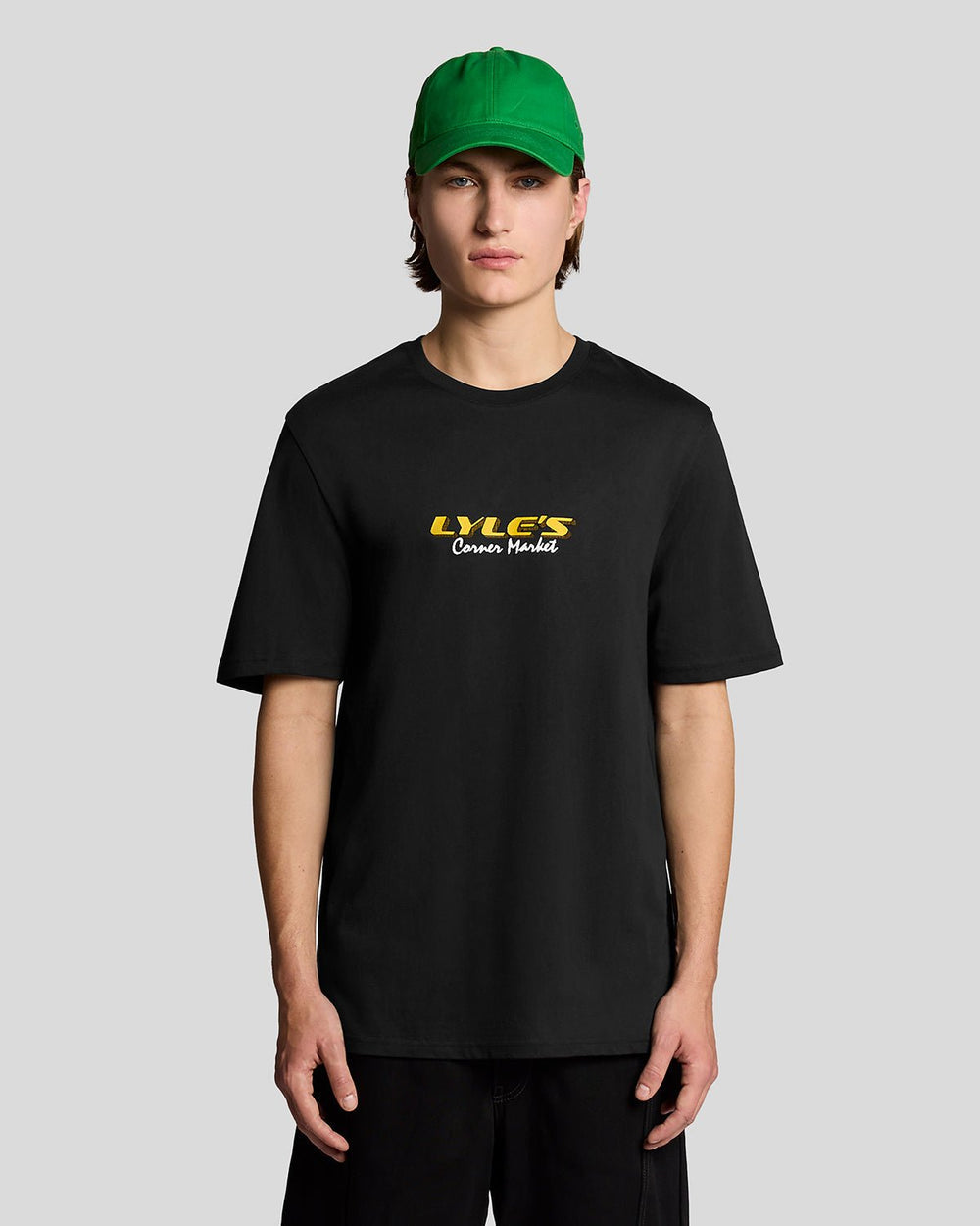 Lyle & Scott Mens Receipt Back Print Graphic T-Shirt | Black
