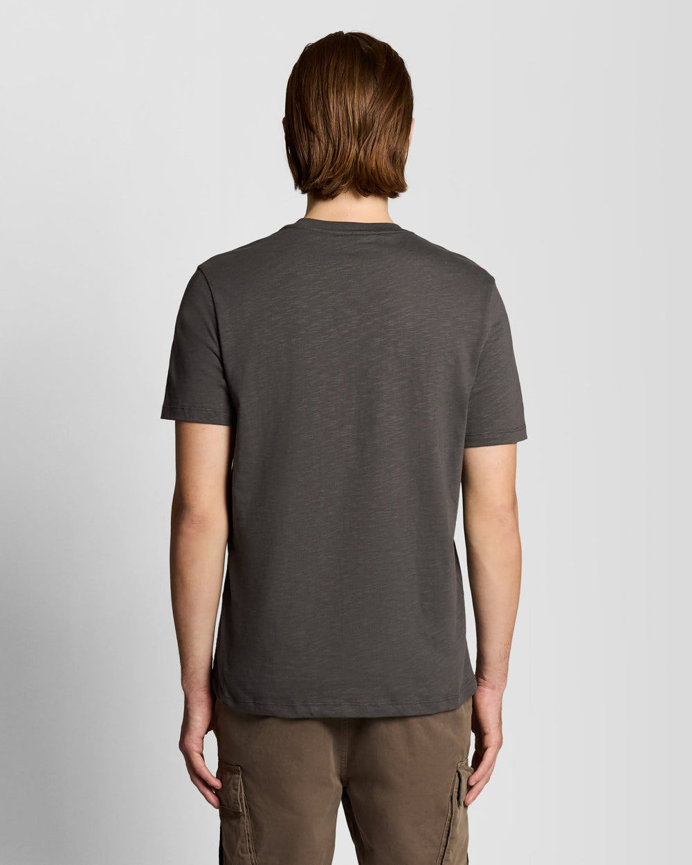 Lyle & Scott Mens Fine Cotton Slub T-Shirt | Gunmetal