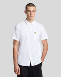 Lyle & Scott Mens Short Sleeve Oxford Shirt | White