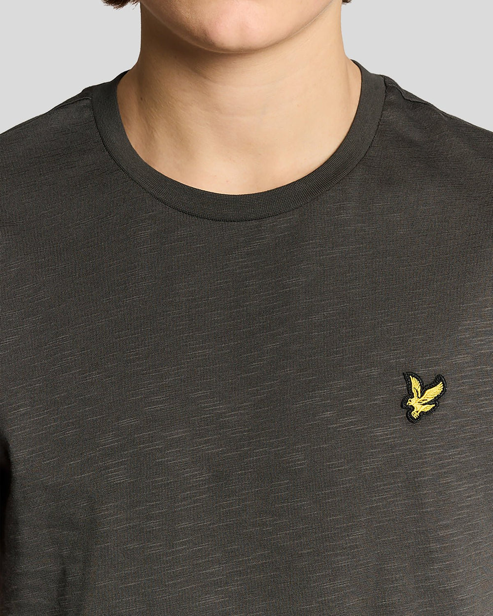 Lyle & Scott Mens Fine Cotton Slub T-Shirt | Gunmetal