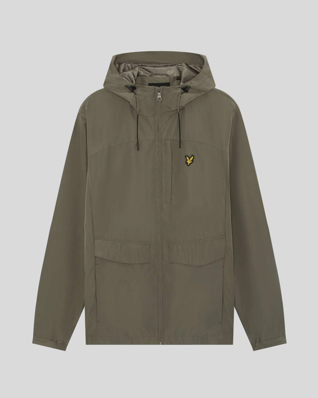 Lyle & Scott Mens Lightweight Hooded Jacket | Khaki Ash