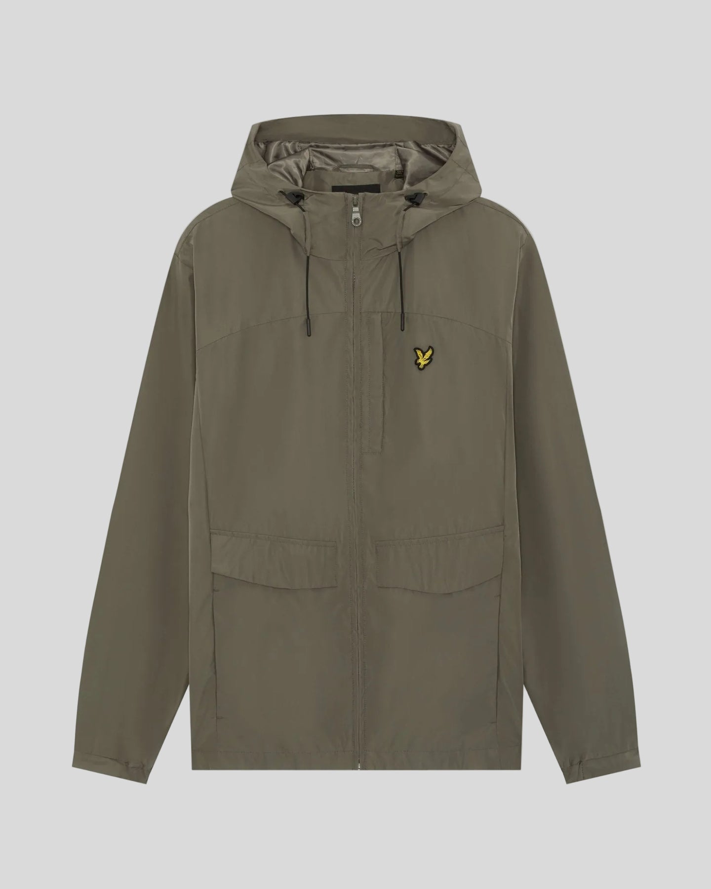 Lyle & Scott Mens Lightweight Hooded Jacket | Khaki Ash