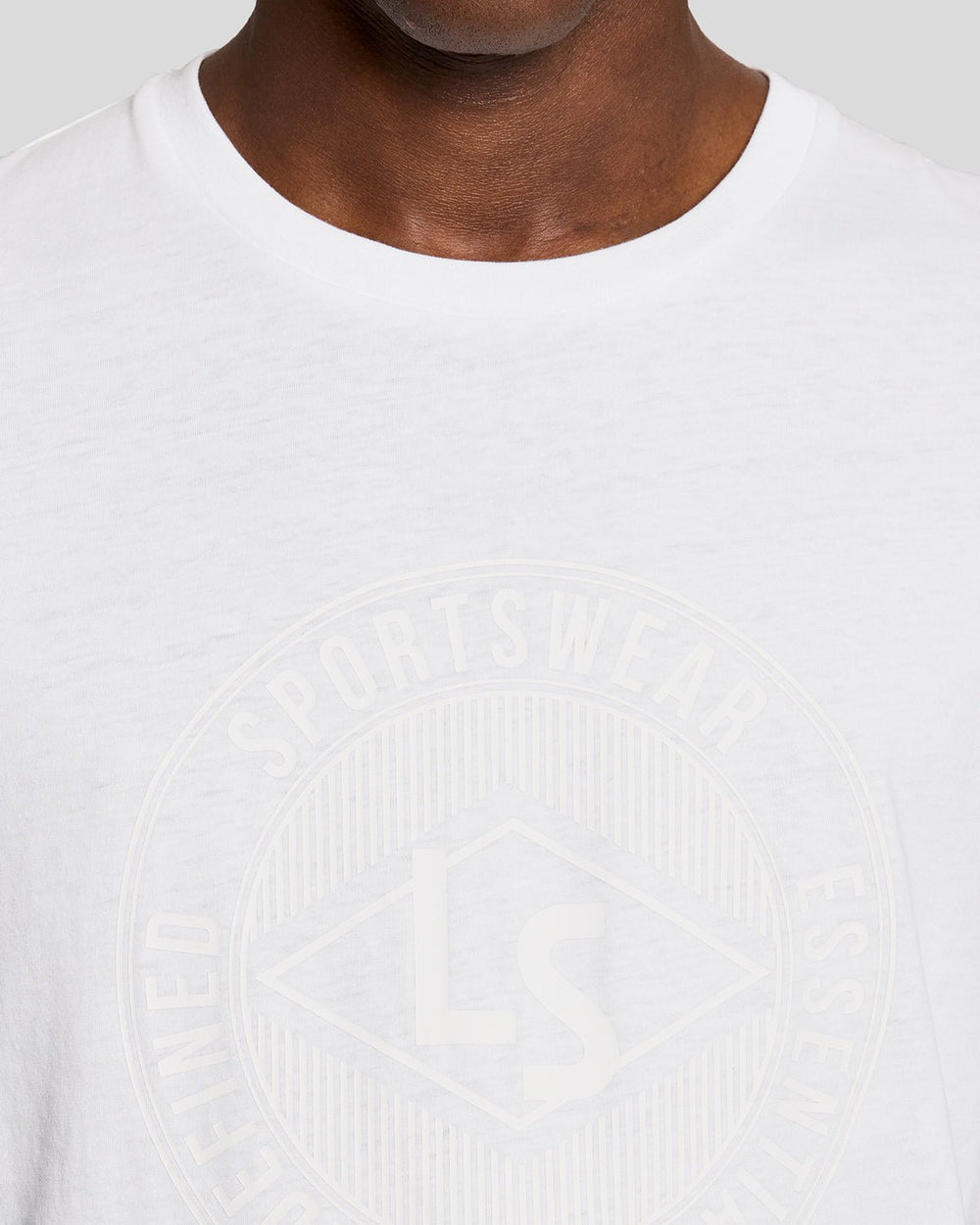 Lyle & Scott Mens Sports Redefined Graphic Logo T-Shirt | White