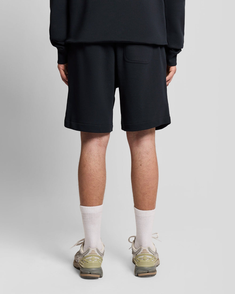Lyle & Scott Mens Graphic Badge Cotton Sweat Shorts | Dark Navy