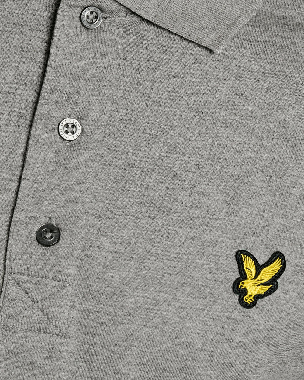 Lyle & Scott Mens Cotton Jersey Polo Shirt | Mid Grey Marl