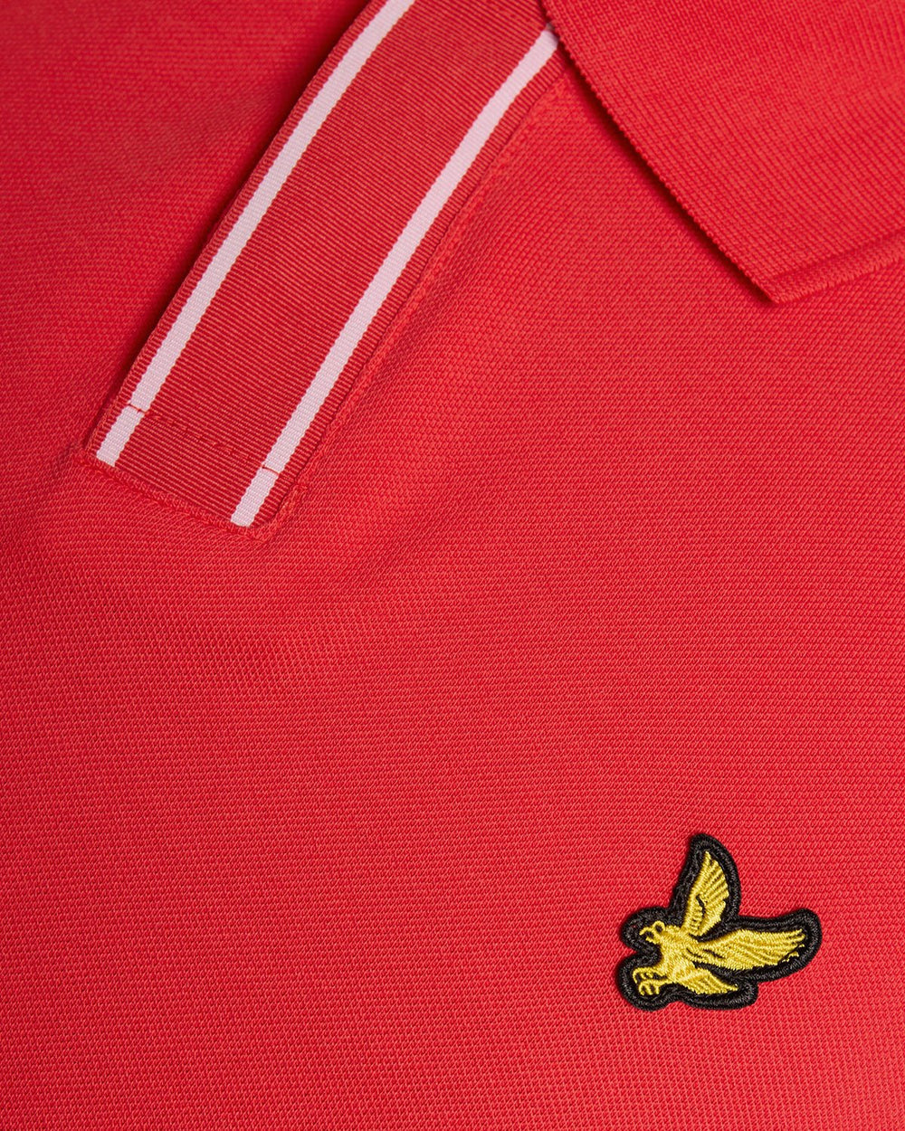 Lyle & Scott Mens Placket Tipped Polo Shirt | Cherry Red