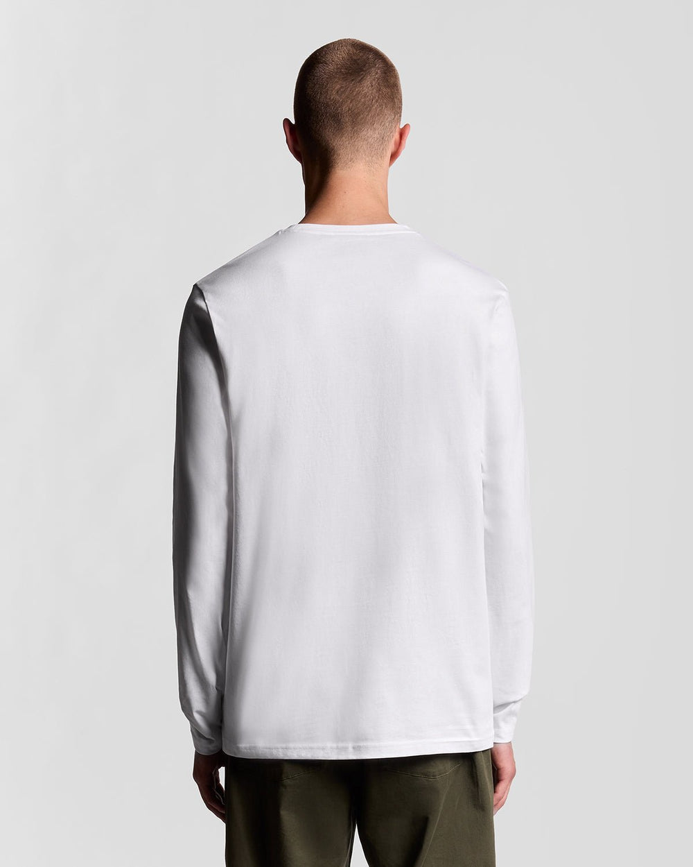 Lyle & Scott Mens Long Sleeve Cotton T-Shirt | White