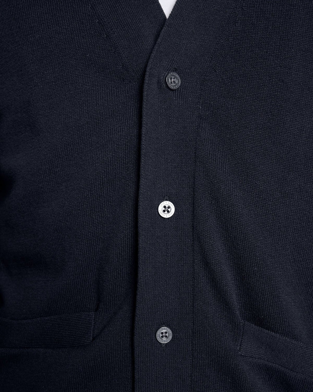 Lyle & Scott Mens Cotton V-Neck Cardigan | Dark Navy